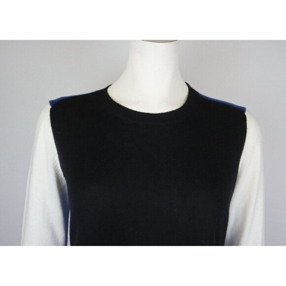 GAP - WOMEN'S BLACK, BLUE, WHITE COLORBLOCK PULLOVER SWEATER - SIZE M - Picture 2 of 6